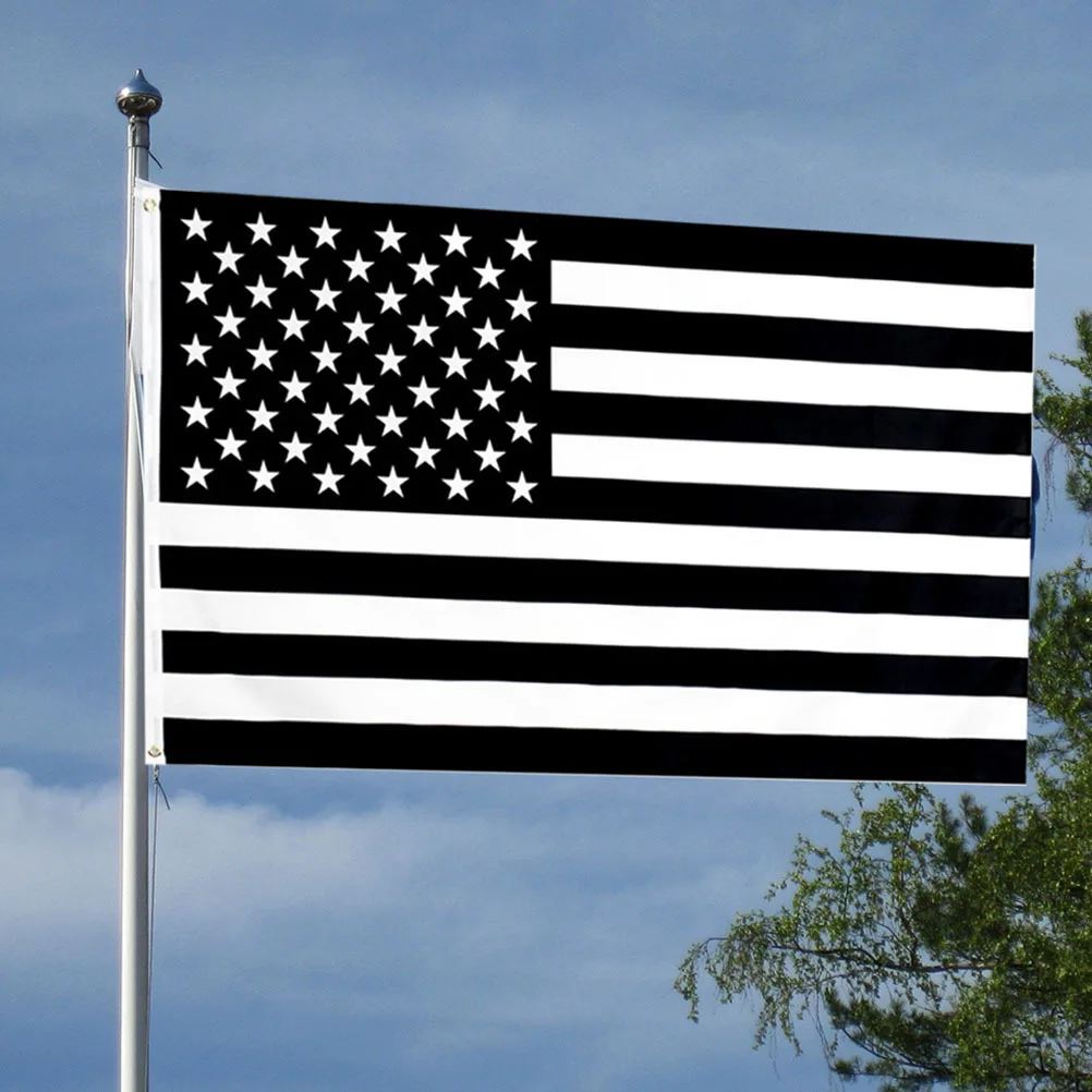 

American Flag Outdoor Garden Decorations Flags for outside Festival Black and White