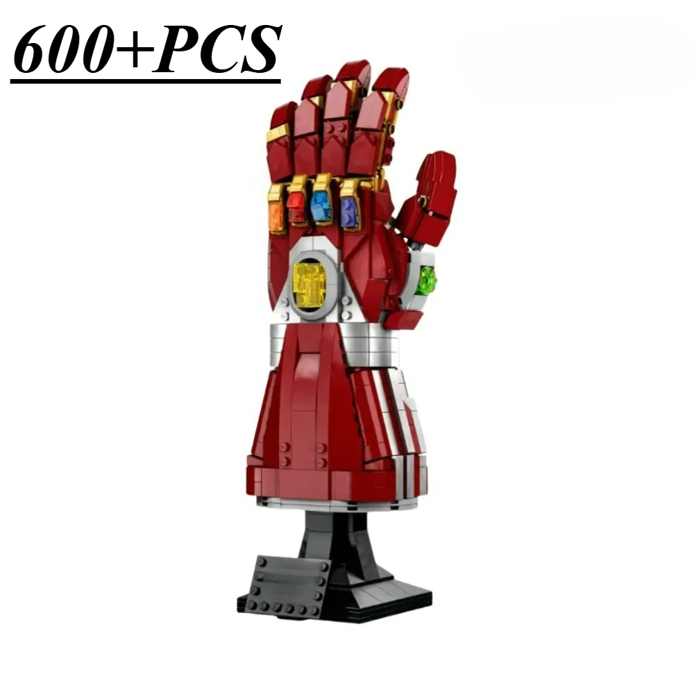 Hot Toys MARVEL Avengers Nano Superheroes Gauntlet Glove Model Brick Compatible 76223 Building Blocks DIY Sets Adults Kids Gifts