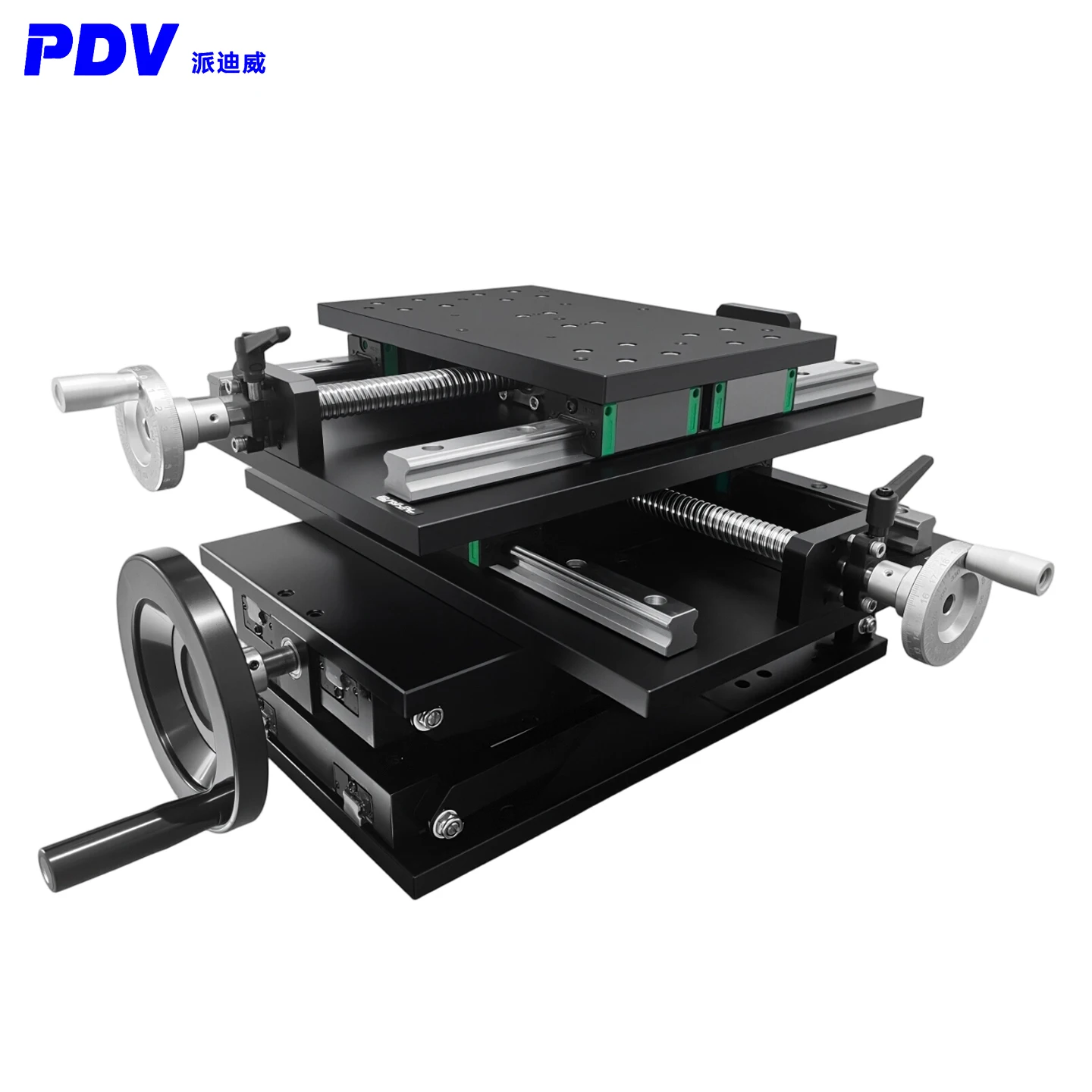 XYZ three-dimensional manual combined horizontal and vertical movement platform. X-axis travel 200mm, Z-axis travel 300mm.