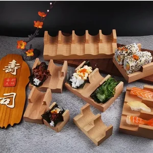 Japonês Sushi Rack Shop Ferramenta, Placa de madeira para Taco, Lanche, Comida Titular, Suporte de Cozinha, Barco Sashimi, Restaurante, Hotel, Casa, Japonês 8 principais vendas barco de sushi madeira - №3