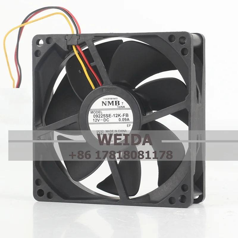 09225SE-12K-FB/FA Refrigerator fan NMB 9025 12V 0.09A  PWM chassis 9CM ultra-quiet cooling fan 90*90*25MM