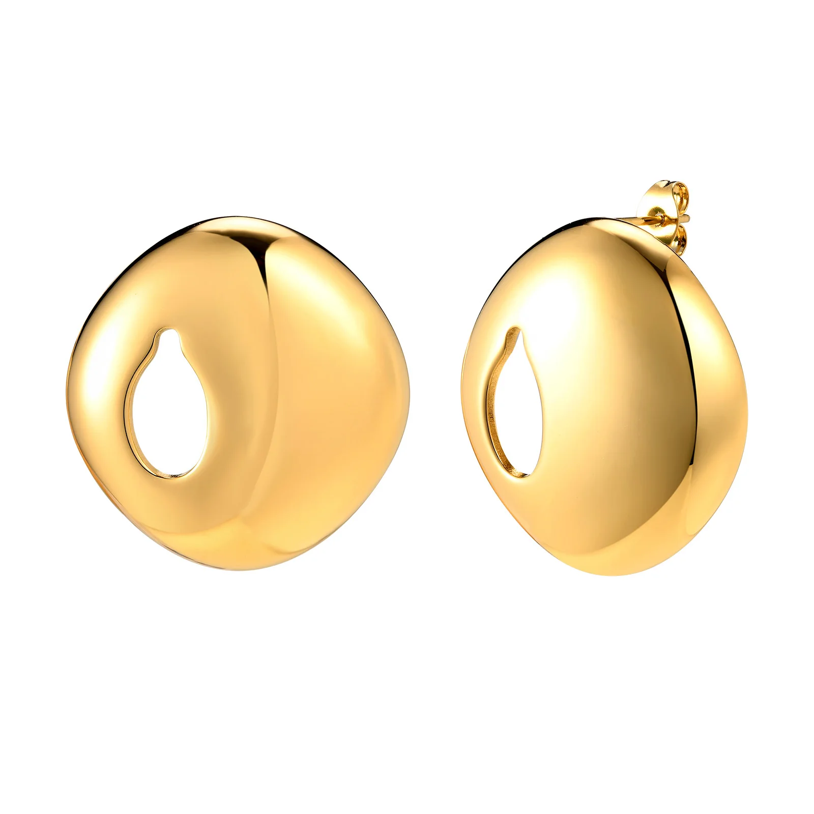 

Stylish Hollow Geometric Stud Earring for Wome, PVD 18k Gold Plated Wholeale Earrings