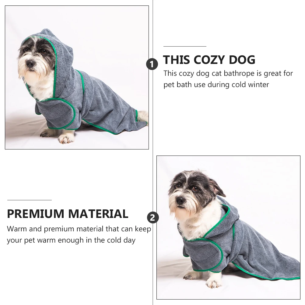 

Pet Bathrobe Dog Cat Fiber Absorbent Towel Warm Cozy Bath Towels for Puppy Shampoo Conditioner Pet Supplies