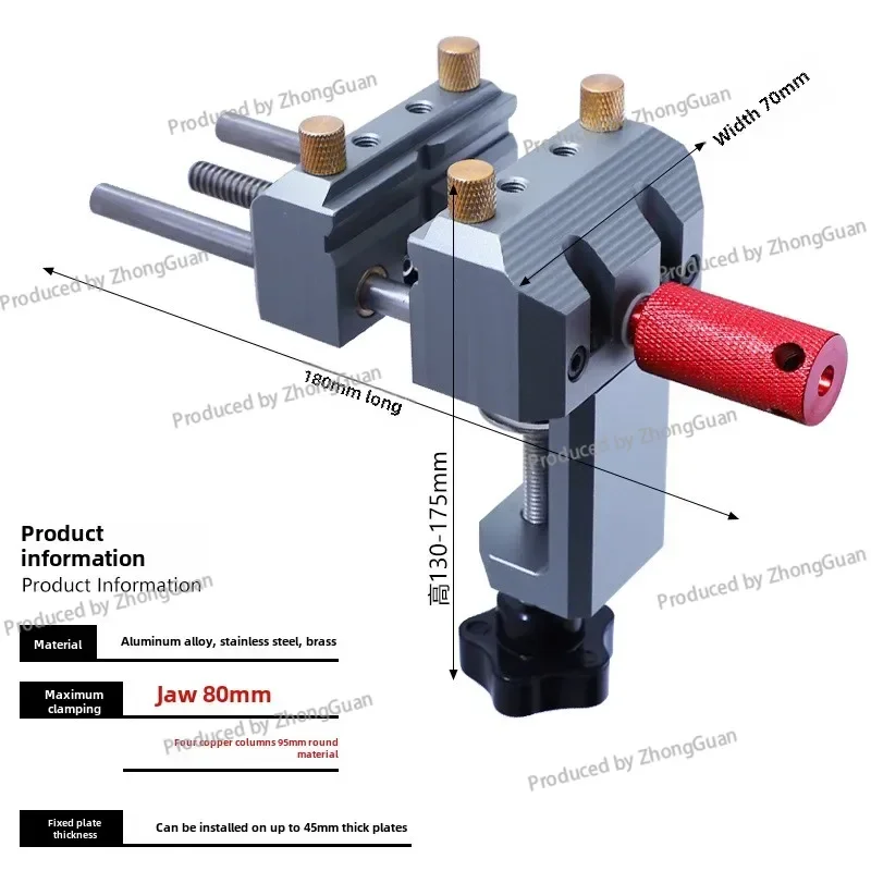 Aluminum Alloy Woodworking Table Vice Multifunctional Small Table Pliers Clamping Fixed Household Workbench Clamp Tool