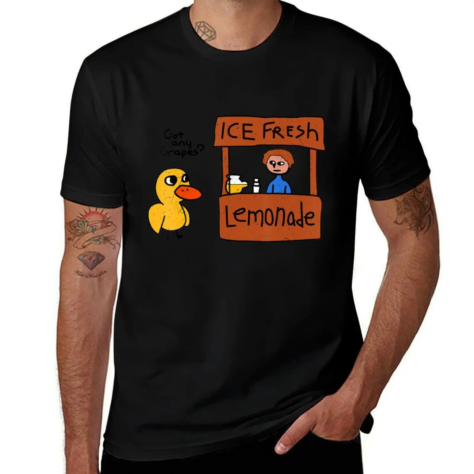 

Ice Fresh Lemonade Got Any Grapes Duck Funny T-Shirt t shirts for man pack white man t shirts for men T-Shirt