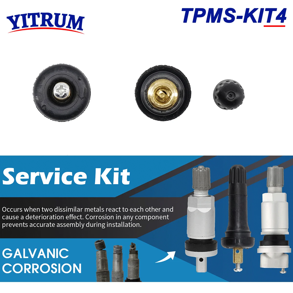 TPMS Tire Pressure Sensor Rubber Valve Stem Replacement Repair Kit For GM Chevrolet Cadillac GMC Opel/Vauxhall Ford Lincoln