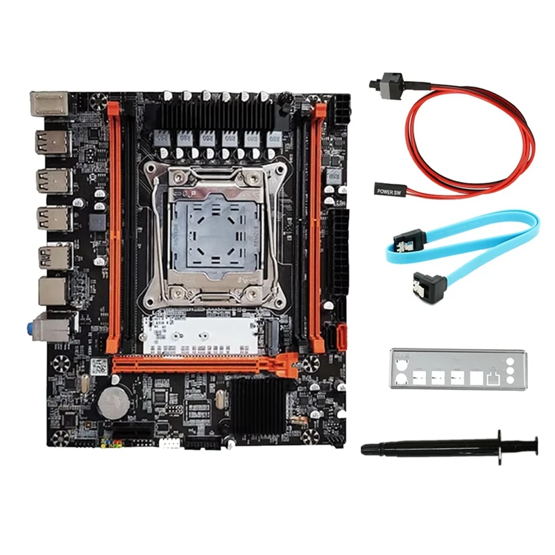 Placa base de escritorio X99H + grasa térmica LGA2011-V3 B85 Chip DDR3X4 ECC ranura M.2 NVME PCI-E 3,0 X16 SATA3.0, fácil de usar