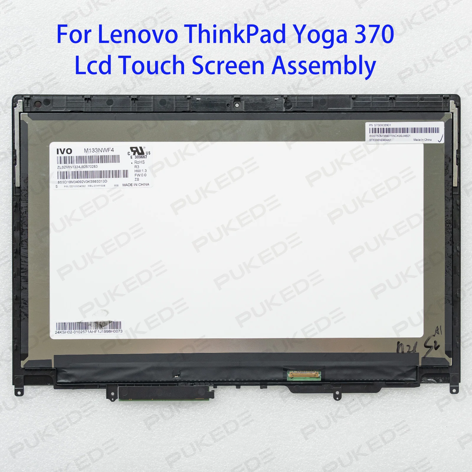 

For Lenovo ThinkPad Yoga 370 20JH 20JJ 13.3'' Lcd Display Touch Screen Digitizer Assembly With Frame