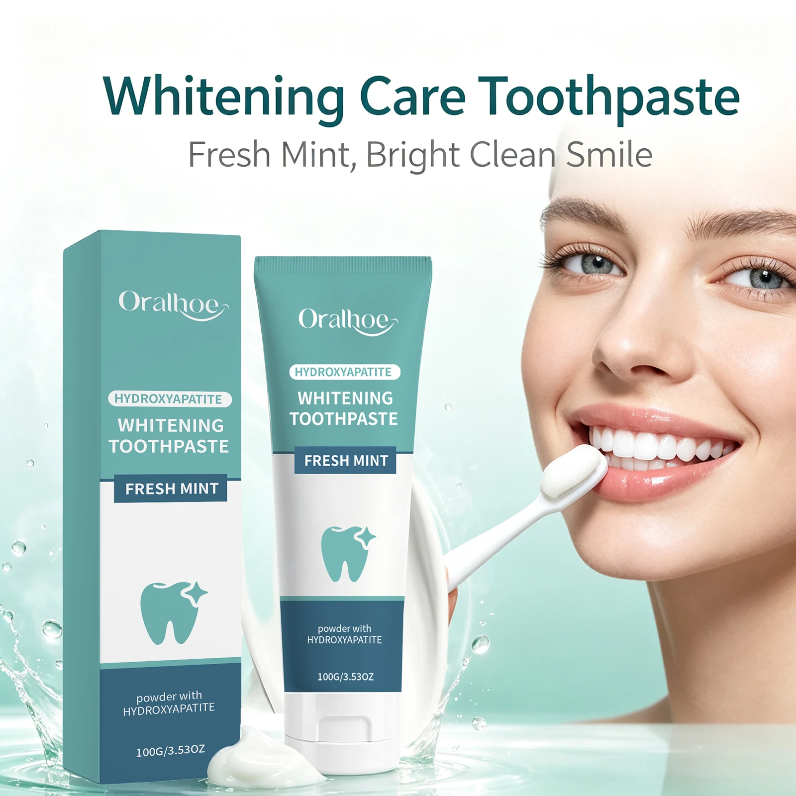 Teeth Whitening Yellow Teeth - Hydroxyapatite Whitening Toothpaste Fresh Mint Flavour