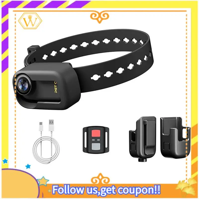 

Latest-4K 30Hz Pet Collar Camera, Animal Vlog Camera Mini Action Camera For Video Records Dog Collar Camera