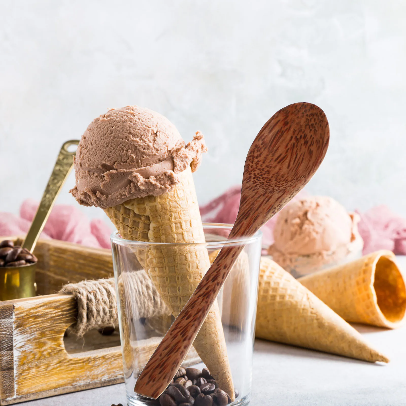 

1Set Coconut Shell Dessert Cup Natural Eco Friendly Multifunctional Storage Container Tableware Holder Smooth Texture Easy Clean