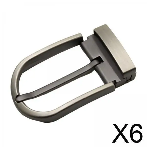 

Mens Reversible Belt Buckle Zinc Alloy Pin Buckle Accessory Rectangular Replacement for Business Casual Belts 40mm