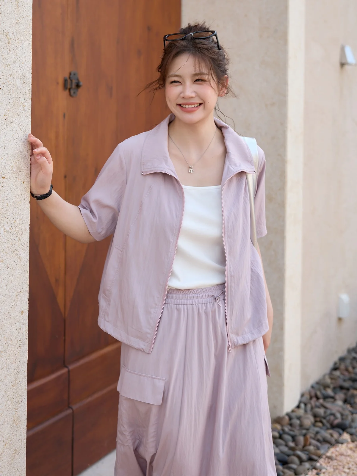 

Женский повседневный комплект XLIDM больших размеров для активного отдыха: топ с коротким рукавом и юбка А-силуэта, летний модный комплект