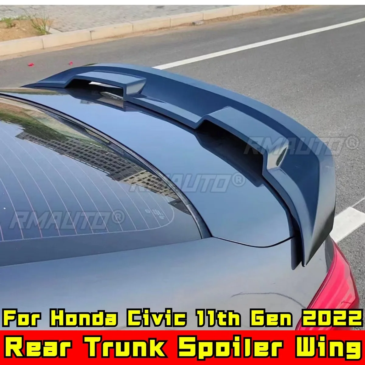 

For Honda Civic 11th Gen 2022 Body Kit Rear Spoiler Carbon Fiber Look Sport Style Rear Trunk Spoiler Wing Car Accessories