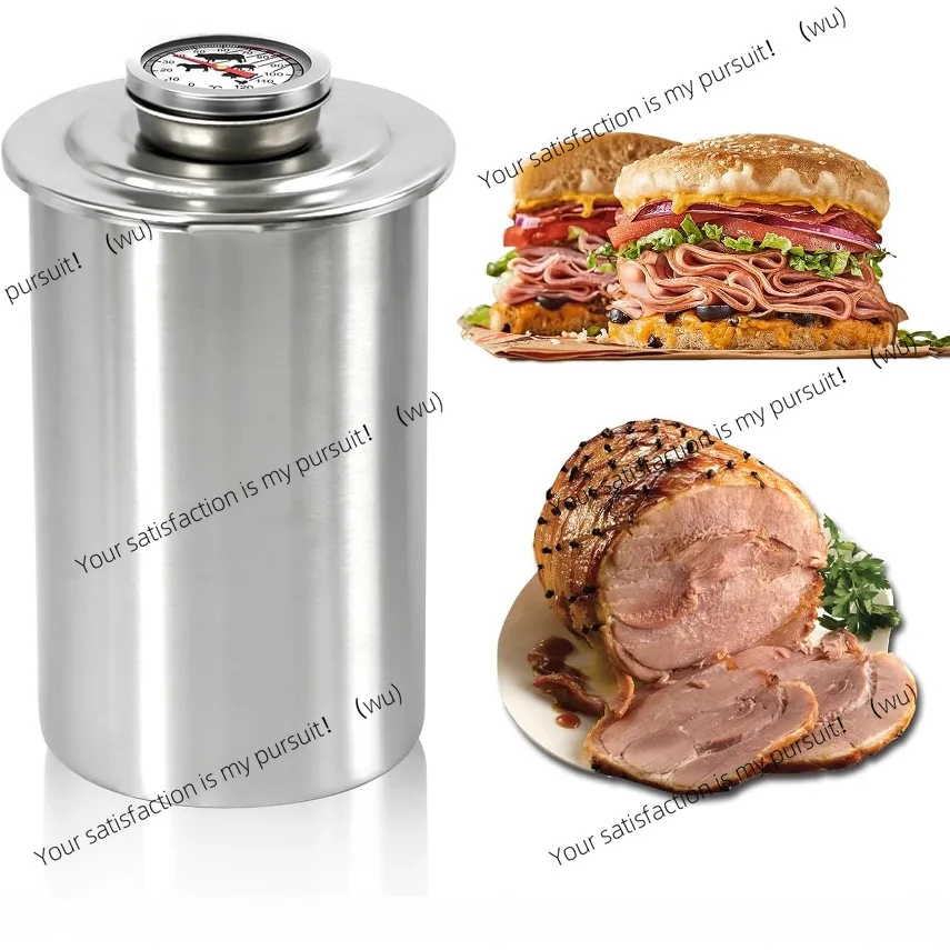 Ham machine 304 stainless steel steaming bucket with large thermometer, meat cooker, ham maker