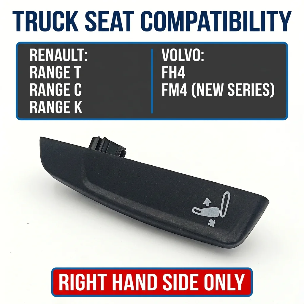 7482617107 RH Seat Backrest Adjustment Handle for Renault Range T C K for Volvo FH4 FM4 Truck Seat Release Lever Passenger Side