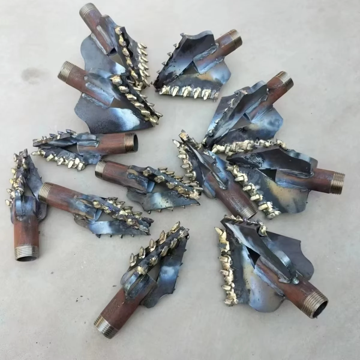 High Efficiency Three Wing Alloy Drill Bit Soil Sand Layer Cutter Small Water Well Drilling Tool Mud Pump Fitting Accessories
