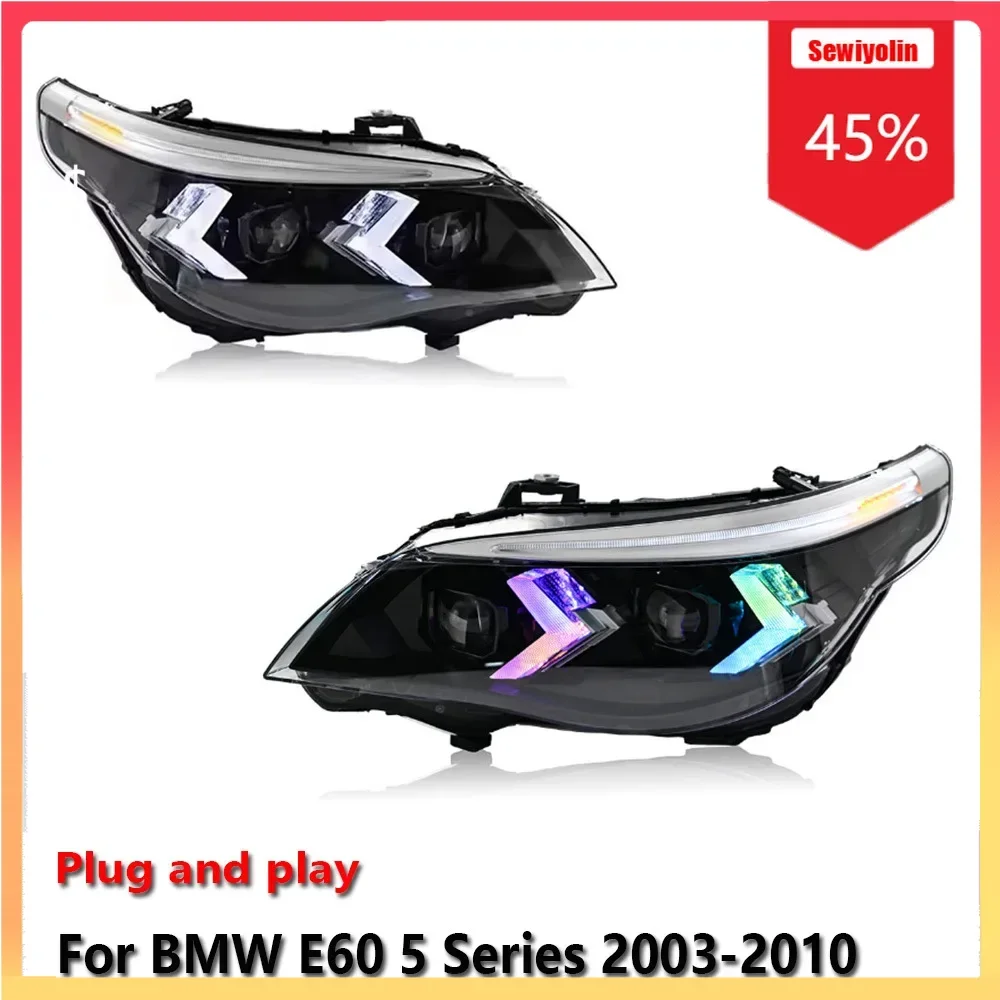 

Car RGB LED Tail Light Assemblies For BMW E60 5 Series 2003-2010 Auto Fog DRL Brake Turn Signal Lamp Plug and Play