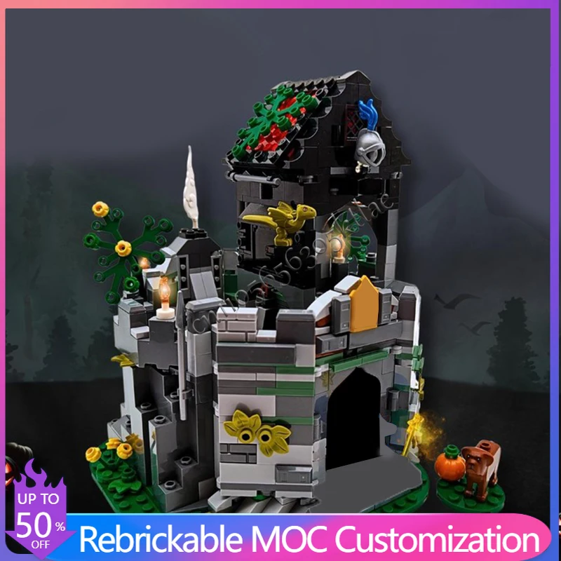 

833 детали: Конструктор «Замок в Запрещенном Лесу», модульный, настраиваемый, для детей, развивающий, для самостоятельной сборки, праздничный подарок