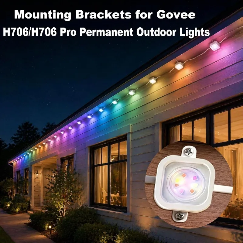 7/92/117Pcs LED Light Clips with Screws, Compatible with H706 H806 Series, Weatherproof Outdoor Christmas Decor Brackets