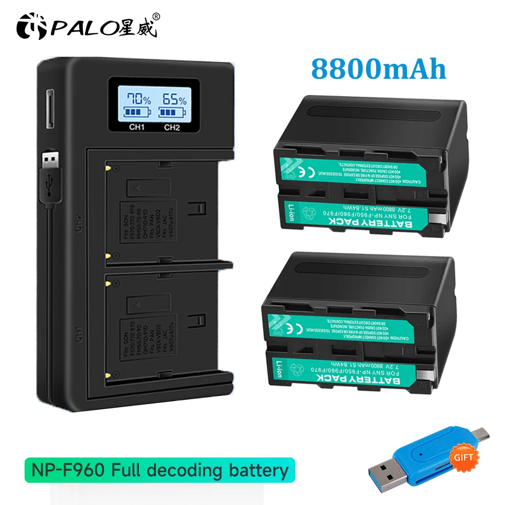 

PALO NP-F960 NP-F970 Battery for Sony DCR-VX2100, DSR-PD150, DSR-PD170, FDR-AX1, HDR-AX2000, HDR-FX1, HDR-FX7, HDR-FX1000