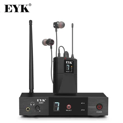 EYK-Système de moniteur intra-auriculaire sans fil UHF IEM81, canal unique, fréquences sélectionnables, parfait pour les performances sur scène de chanteur, DJ, 16