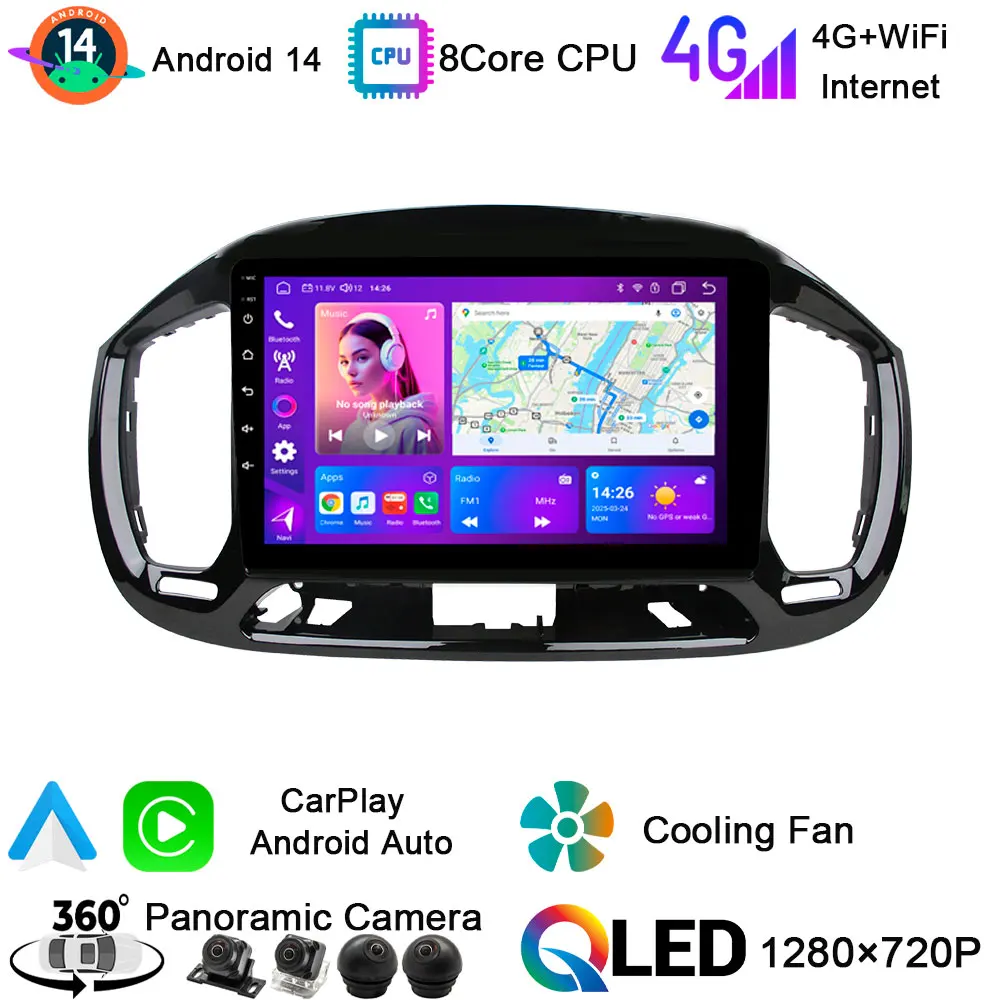 BT5.0 DSP авто радио CarPlay GPS-навигация автомобильный мультимедийный плеер DAB 4G SIM/LTE Android 14 WiFi AHD 1080P для Fiat Uno2014-2021
