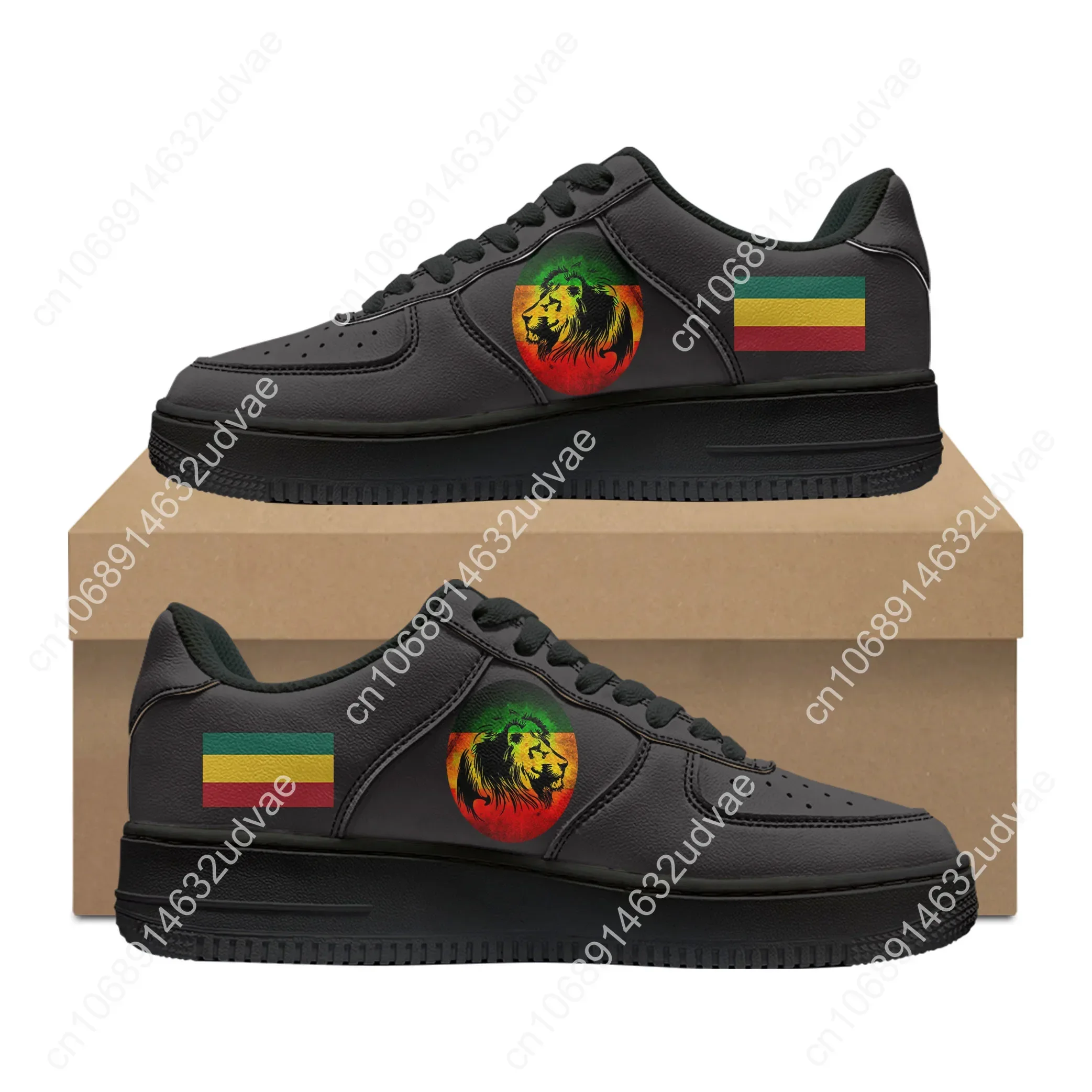 Reggae Rastafarian Rasta Rastafari Lion Of Judah AF Basketball Mens Womens Sports Running Flats Force Sneakers Custom Made Shoe