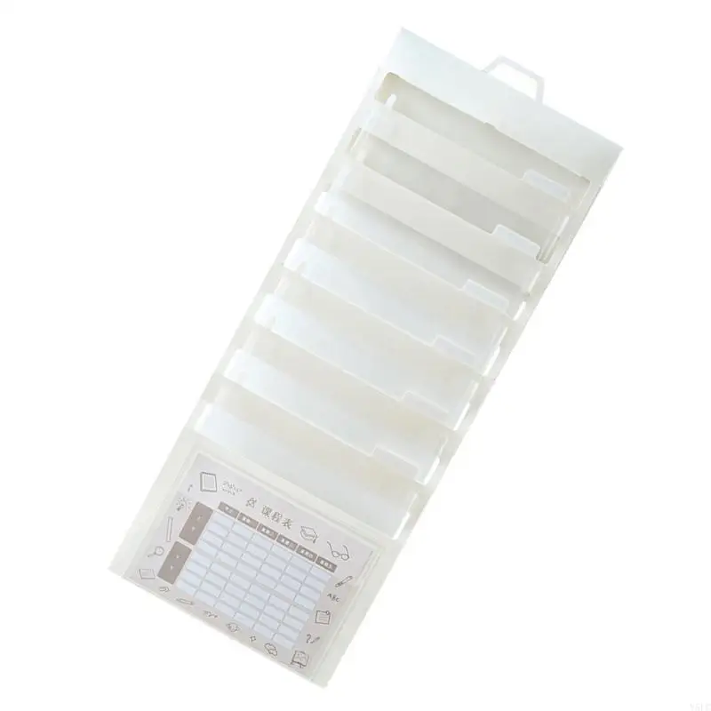 6 Pocket Wall Hanging File Folder Expanding Document Organizers with Handle Space Saving Wall Hanging Document Bag