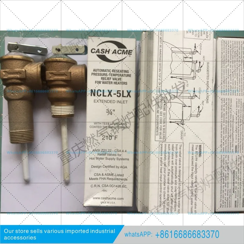 NCLX-5L American Asme 6 interface, boiler safety valve, long pressure relief valve