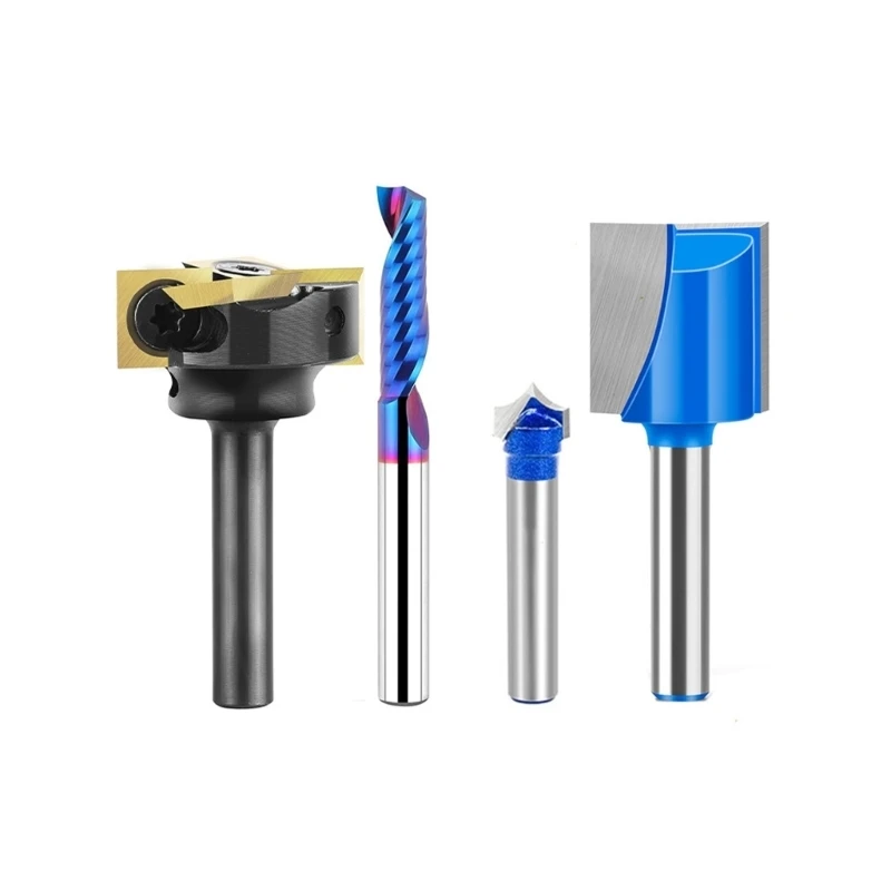 4PCS Wolframkarbide Reinigung Bottom Bit Set Mit Austauschbare Klinge Für Holzbearbeitung Und Gravur D2RD – Detail 1