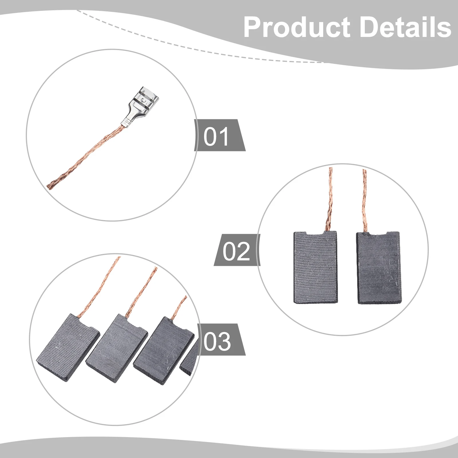 10PCS Carbon Brushes for GSH 11E GBH 10DC GBH 11DE GSH 10C MH 10 SE Compatible with For 11316EVS 11317EVS 11311EVS 11223EVS