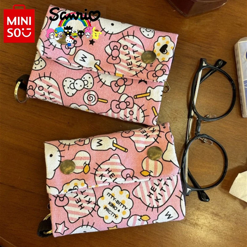 

MINISO HelloKitty New Women's Wallet Fashionable and High-quality Multi Slot Card Bag Cartoon Versatile Credit Card Storage Bag