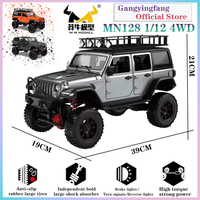 MN128 1/12 New Rc Remote Control Car 2.4g 4wd Full Scale Mnrc Rtr Led Light Rock Crawler Climbing Truck Adult Christmas Kidsgif