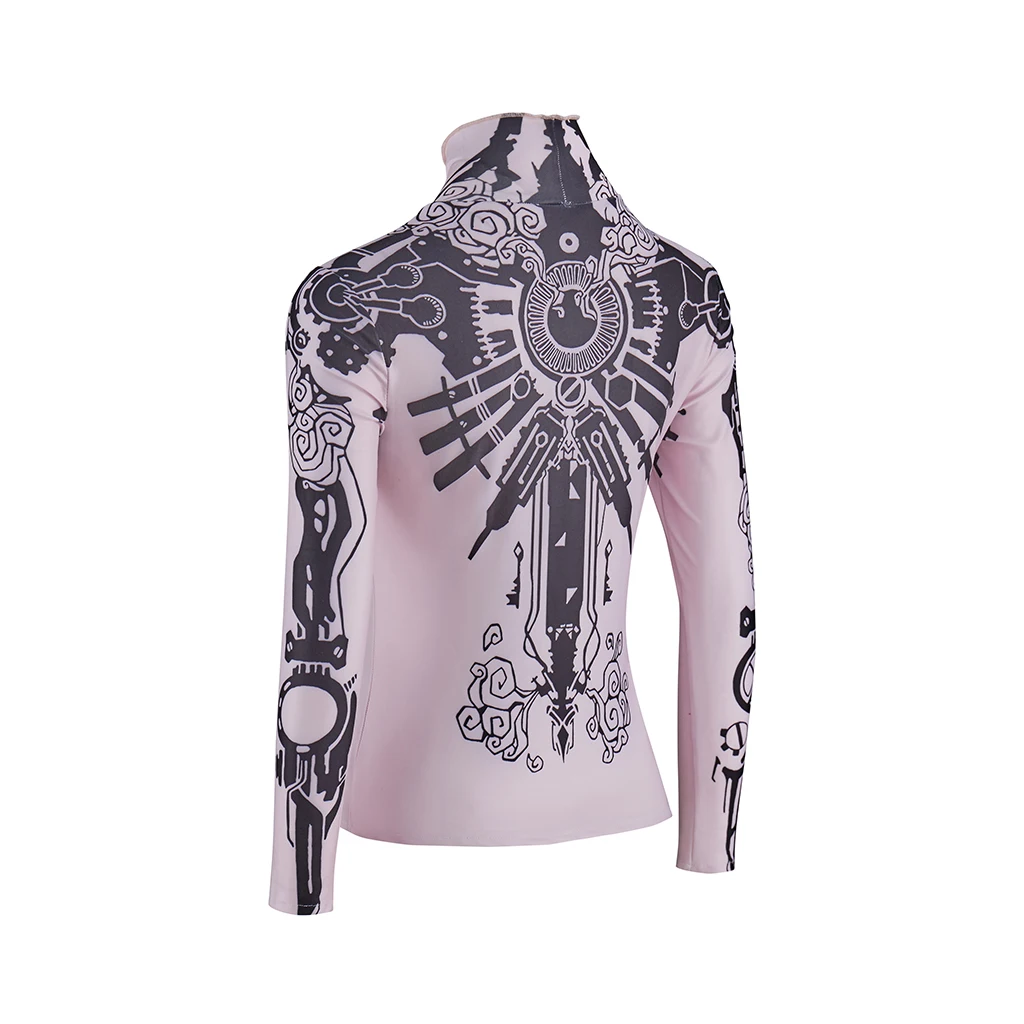 لعبة League Arcane Vi أزياء تنكرية أساطير Vi وشم مطبوعة ملابس علوية للفتيات نحيفة كاجوال رياضية يوغو أزياء الهالوين