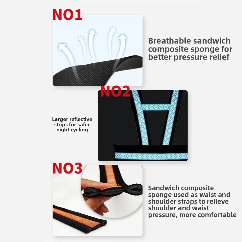 

Breathable Children's Motorcycle Seat Belt Reflective Strap Non-Slip Safety Seat Harness Adjustable Strap Anti Lost