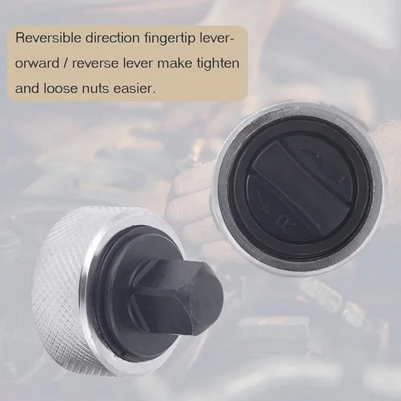 Reversible Thumb Wheel Ratchet Wrench Multi-Function Mini Ratchet Socket Wrench Drive Ratchet Socket Finger Ratchet Wrench