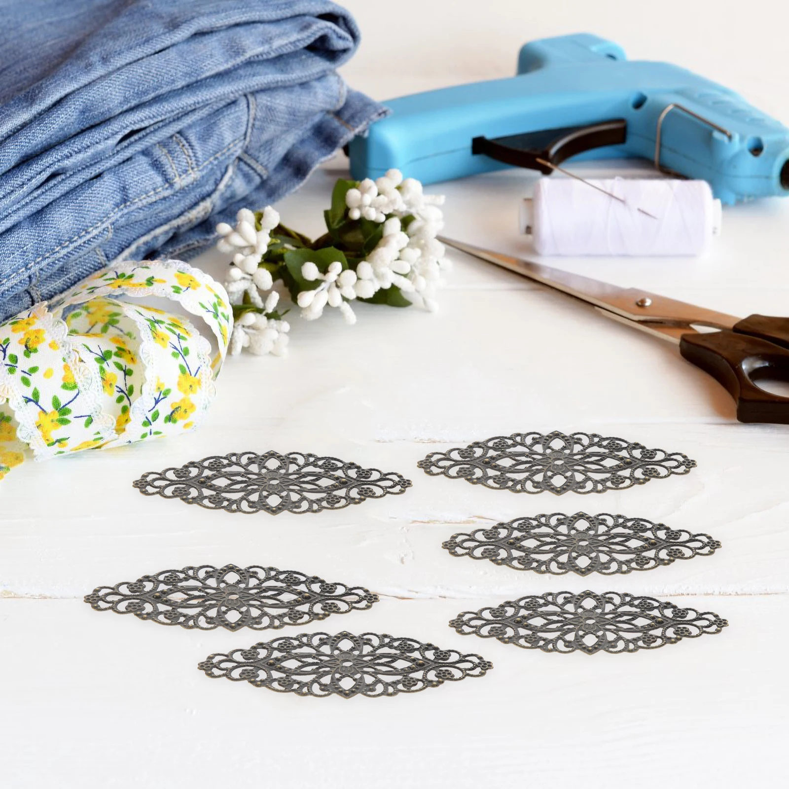 

100pcs Necklace Diy Pendants Jewelry Making Charms Vintage Style Light Weight Creative Shaped Earring Pendant Supplies
