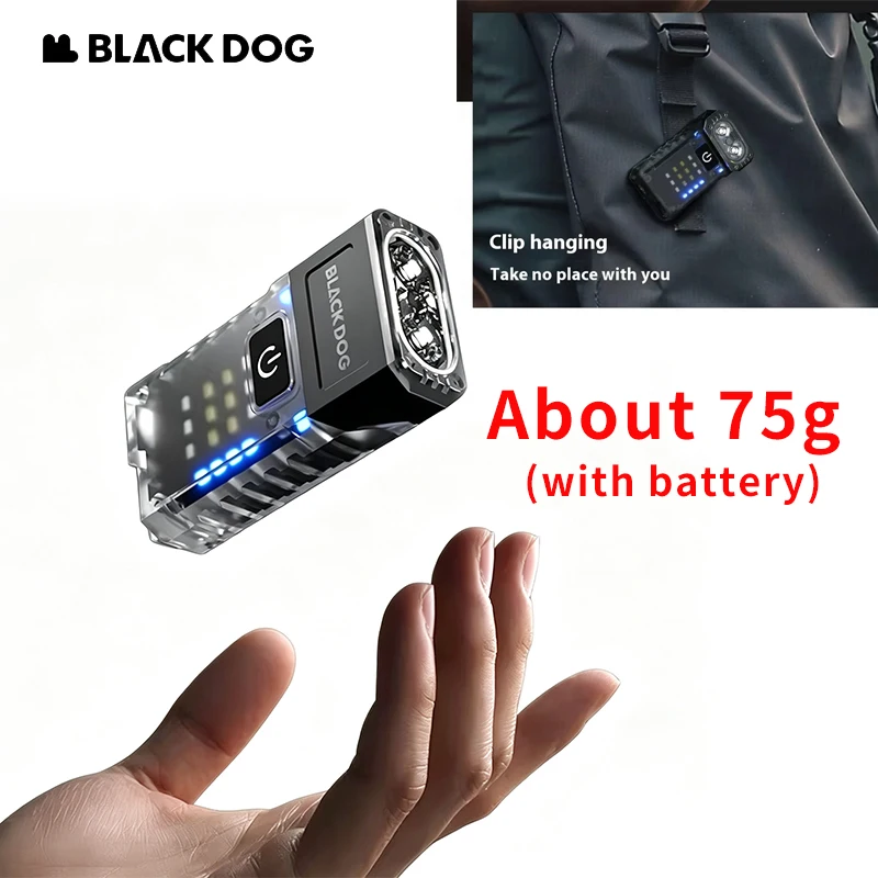 Naturehike BLACKDOG Night Key Multi Functional Pocket Flashlight 100m Long Range Shooting Compact Lightweight With 5H Endurance