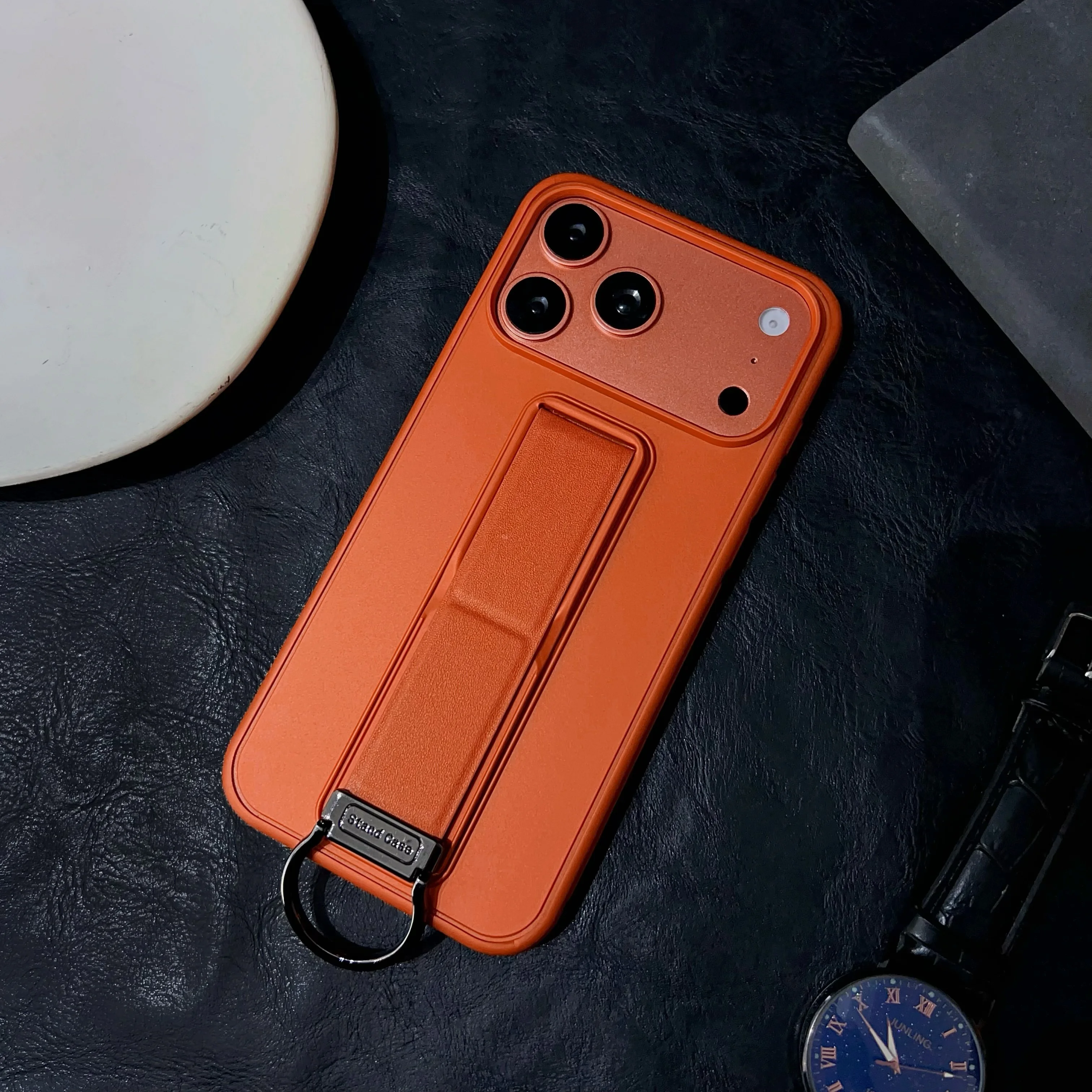 Ốp Lưng Kim Loại D-buckle iPhone 17 Pro Max/16 Plus 15 14 13 Bền Bỉ, Tiện Dụng