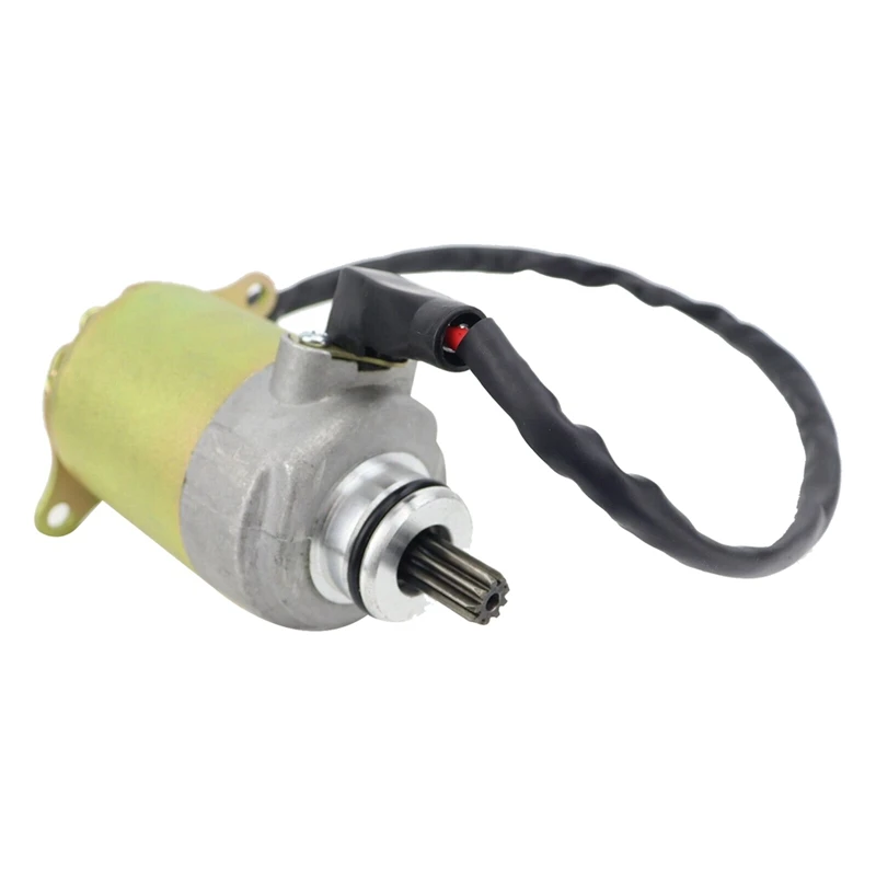 

1 Piece Electric Starter Motor Gold 9 Teeth For GY6 125Cc 150Cc ATV Scooter Moped Go Karts Quad 4 Wheelers Taotao Baja