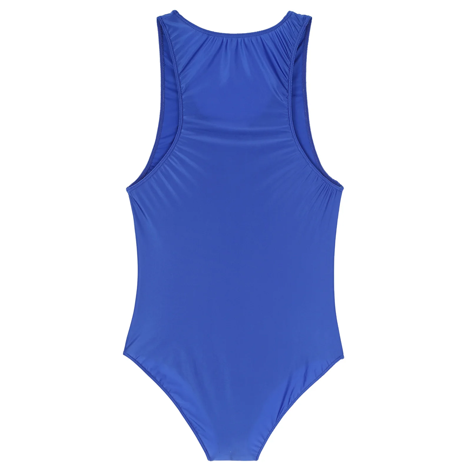 Body brillante sin mangas con cuello en U para mujer, mono elástico ajustado, leotardo para gimnasio, Fitness, Yoga, entrenamiento, ropa de baño, ropa deportiva para discoteca