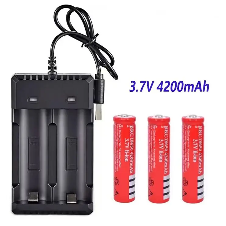 

100% original Rechargable Battery 18650 3.7 V Battery for LED Lantern torch+USB Charger