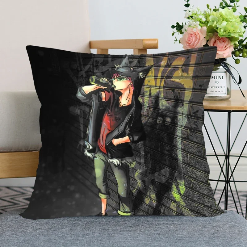 

New Saiki Kusuo no Sainan Pillow Cover Bedroom Home Office Decorative Pillowcase Square Zipper Pillow cases Satin Soft No Fade