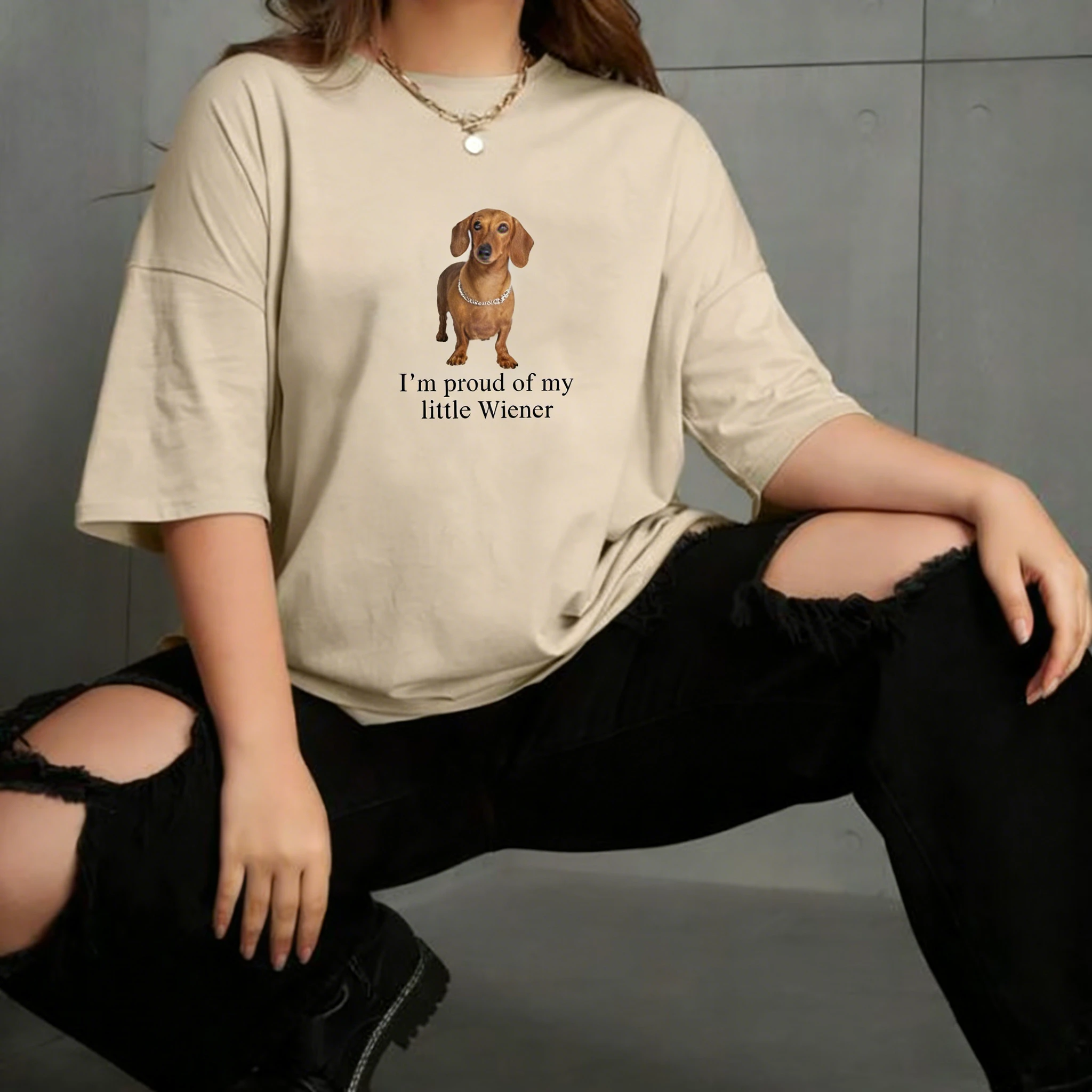 

Plus Size Women Tshirt Funny Dog Print T Shirt Cute Short Sleeve T-Shirts Fashion Streetwear Graphic Tops Y2k Aesthetic Tees