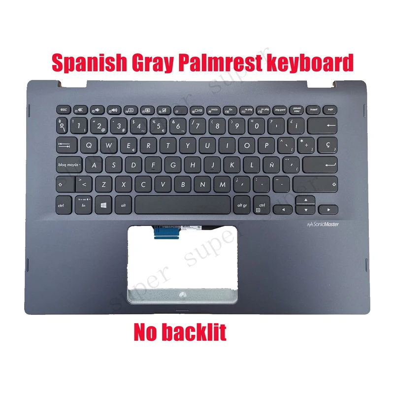 SSS+ Spanish Palmrest keyboard for Asus Vivobook Flip TP412F TP412FA TP412U TP412UA