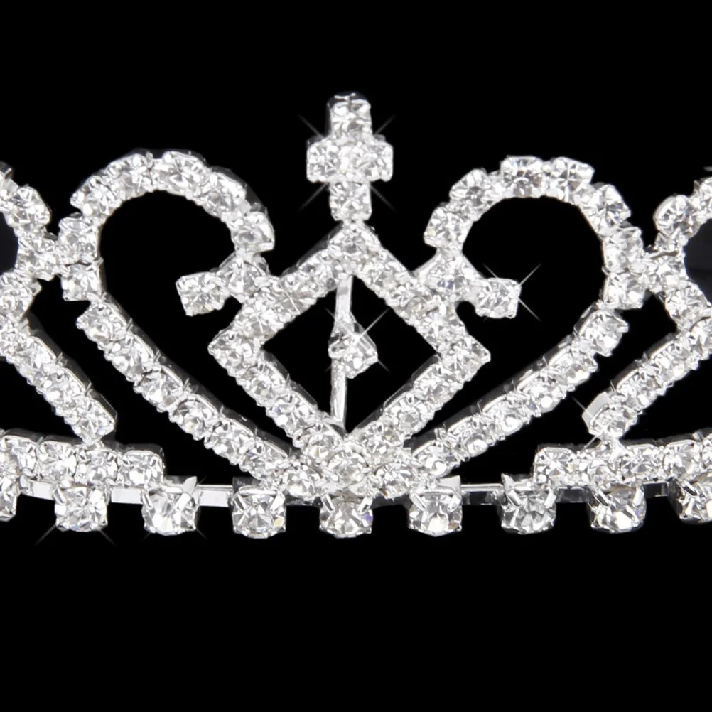 

Crown Bride Barrettes Clip Hair Clip Bridal Hair Loop Wedding Hairband For Kids Adults Silver 38Cm Alloy