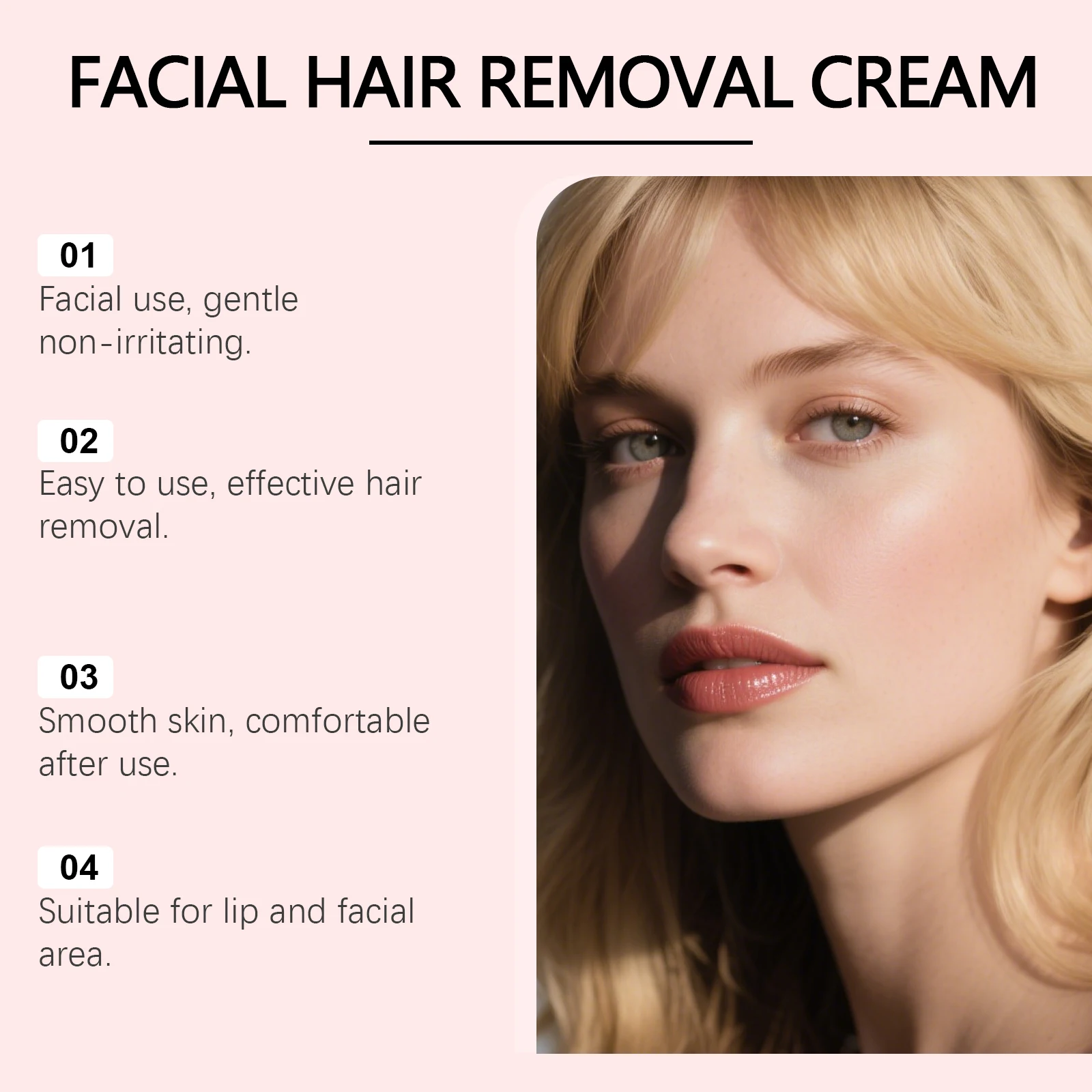 كريم إزالة شعر الوجه للنساء للبشرة الحساسة، مثبط نمو الشعر الدائم، تحديث ناعم غير مؤلم، مزيل شعر الذراع والإبط والساق #1