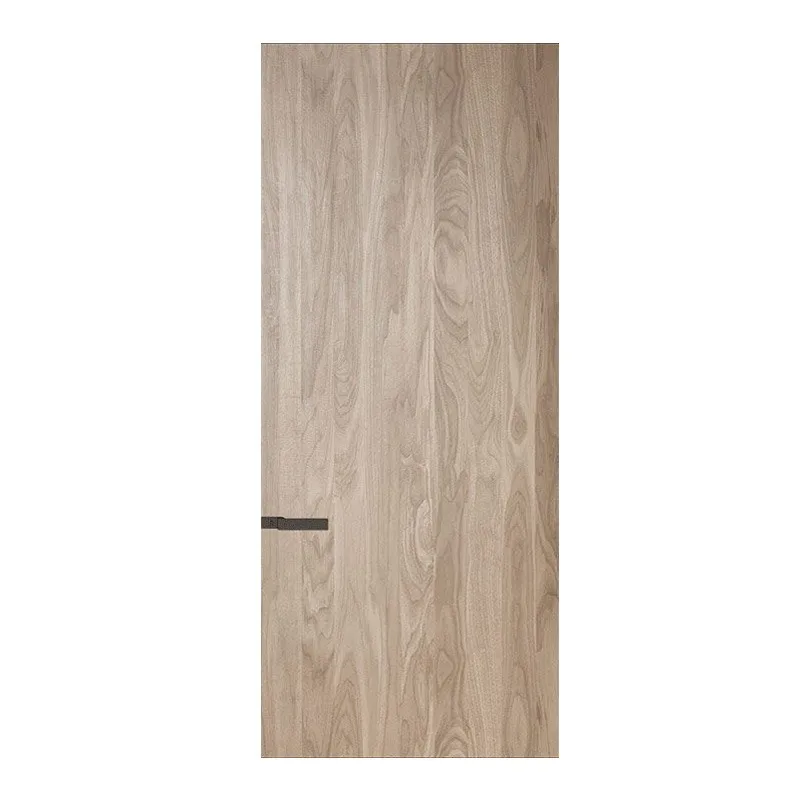 

Light luxury aluminum wooden door interior, invisible door frameless narrow side minimalist silent door