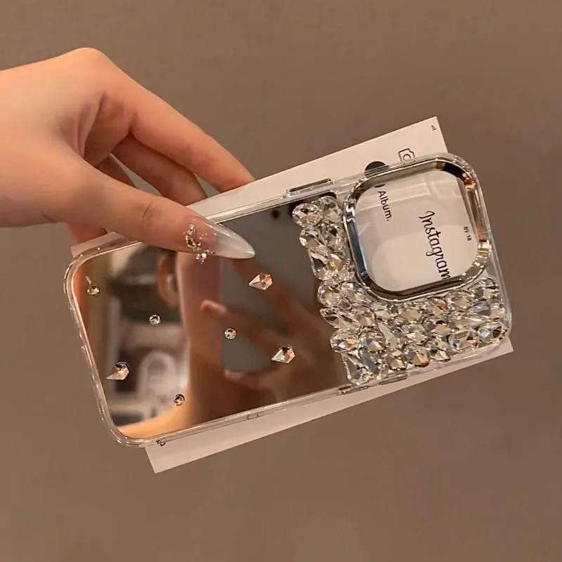 ミラーグリッターケース Xiaomi 17 Pro Max 15T Pro Poco C75 C71 C65 C61 C55 C51 C50 C40 C31用 3Dダイヤモンド輝くソフトカバー